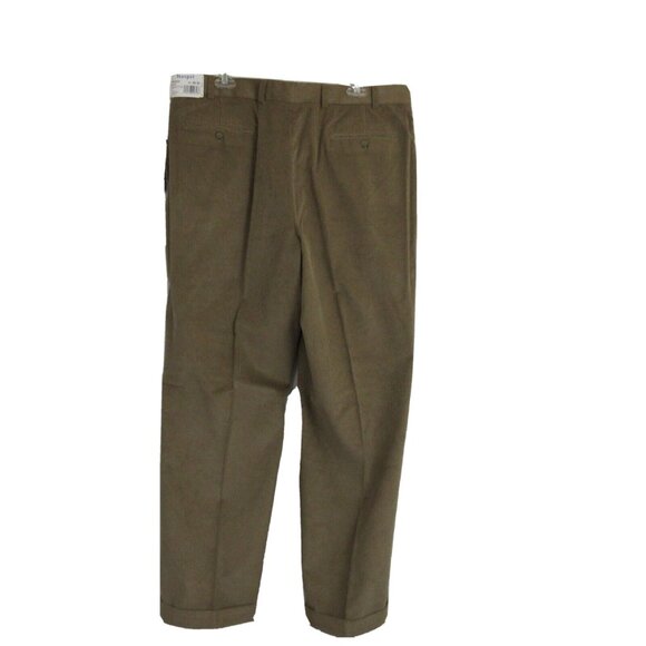 Men's Haspel Brown Astor Corduroy Slacks 38 x 32 Straight Leg Cuffs 100% Cotton - Picture 2 of 9